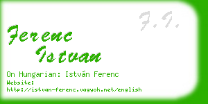 ferenc istvan business card